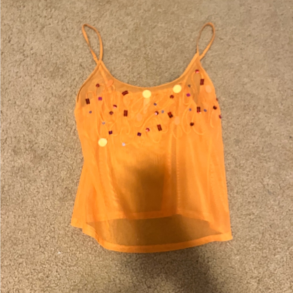 Orange and Sparkles Women's Top